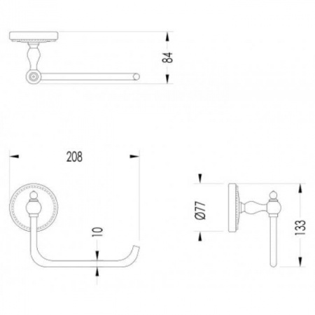 Держатель туалетной бумаги Devon&Devon Dorothy DOR411OT