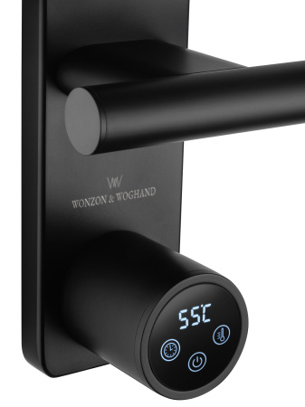 Полотенцесушитель электрический WONZON & WOGHAND NÜRNBERG, черный матовый WW-AL345-MB