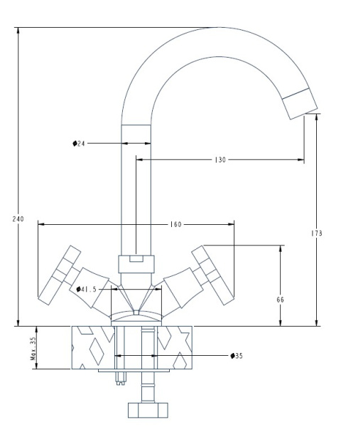 Смеситель для раковин ESKO ZURICH ZH 26