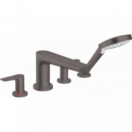 Смеситель на борт ванны 4 отвесртия Hansgrohe Talis E 71748340 шлифованный черный хром