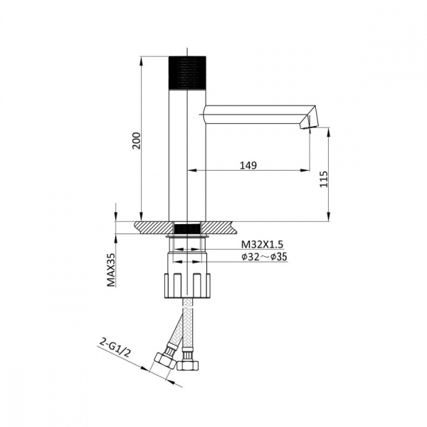 Смеситель для раковины Vincea Desire VBF-1D3GM Смеситель для раковины Vincea Desire VBF-1D3GM