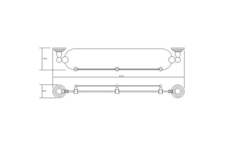Полка стеклянная WasserKraft Ammer 7024