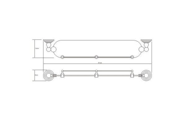 Полка стеклянная WasserKraft Ammer 7024