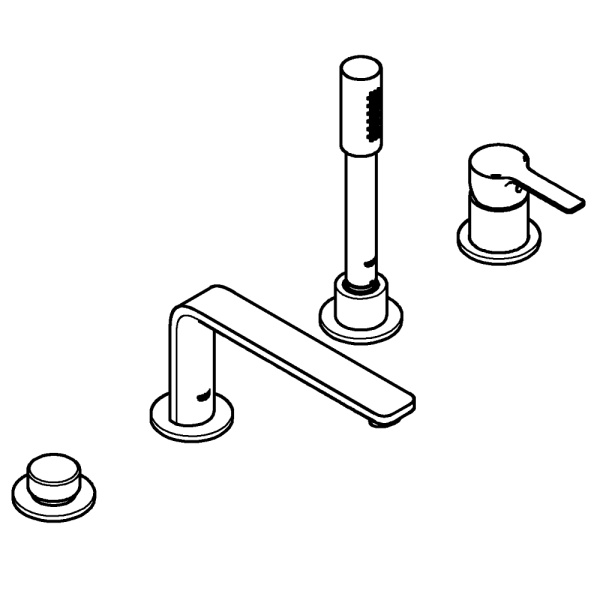 Смеситель для ванны на бортик Grohe Lineare New 19577 001 (19577001) хром