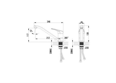 Смеситель для кухонной мойки Lemark Partner (LM6554C)