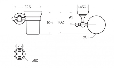 Стакан Cezares Aphrodite APHRODITE-TUMS-03/24-M