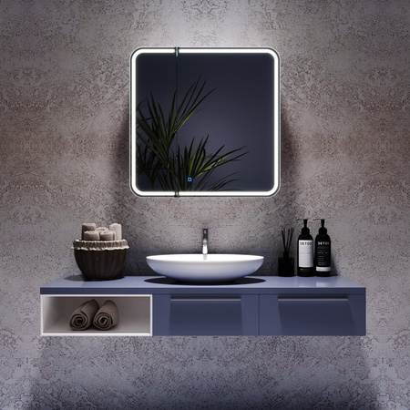 Зеркало-шкаф (80х80) Silver Mirrors  Alliance - BLACK LED-00002611