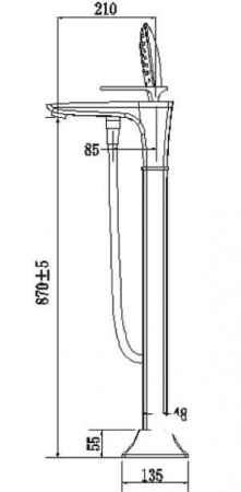 Смеситель для ванны Timo Helmi 4000/00-16Y-CR chrome white