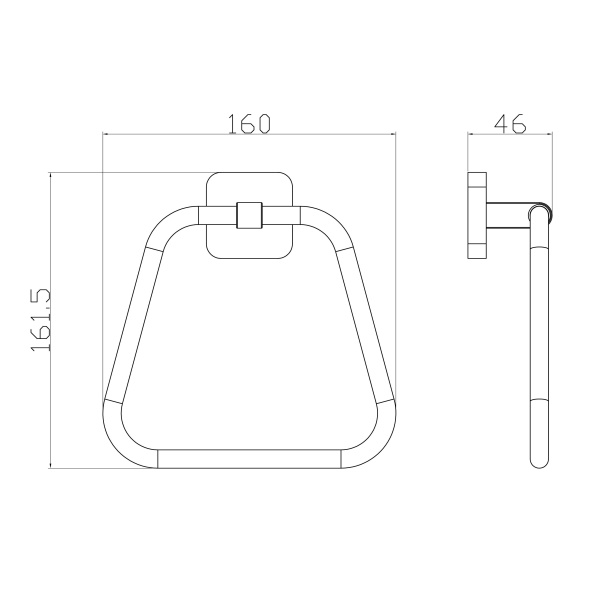 Кольцо для полотенец WONZON & WOGHAND STILL, хром WW-6613