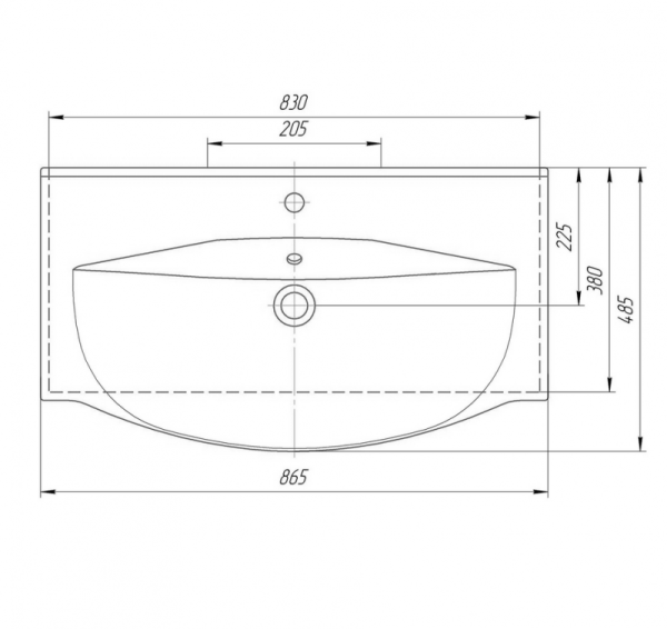 Тумба под раковину Misty Элвис 85 П-Элв01085-0112Я