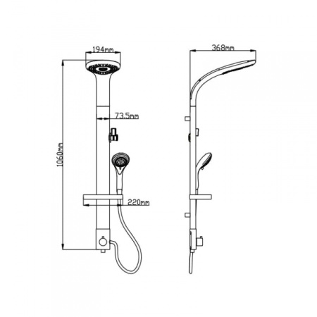 Душевая система RAV SK8002Z