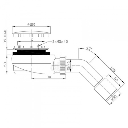 Сифон для душевого поддона Radaway R580