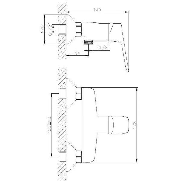 Смеситель для душа ESKO DELHI (DL 80)