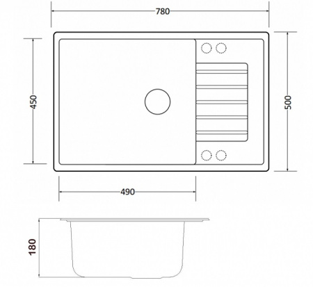 Кухонная мойка Zorg GR 780 BLACK BRONZE