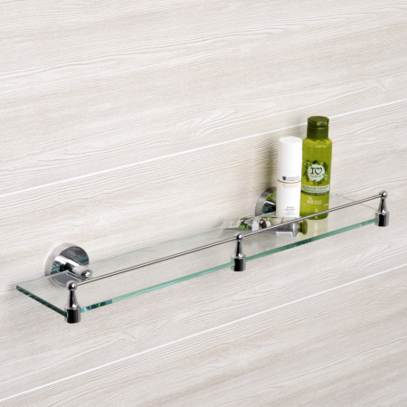 Полка стеклянная с бортиком WasserKRAFT Rhein K-6244