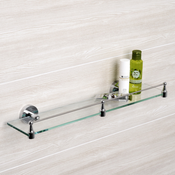 Полка стеклянная с бортиком WasserKRAFT Rhein K-6244