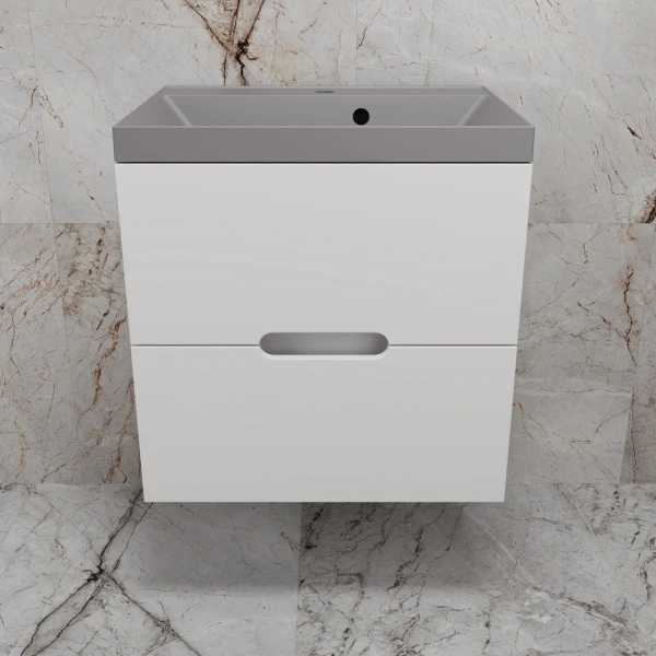 Тумба подвесная без раковины 60 см Style Line Матис ЛС-00002444 белый матовый