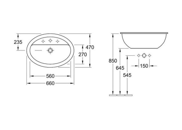 Раковина накладная Villeroy&Boch Loop & Friends 51556001