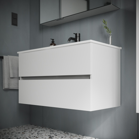 Тумба под раковину Sancos  Urban UR90W белый глянец