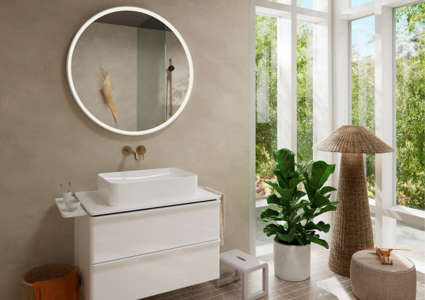 Смеситель для раковины встраиваемый Hansgrohe Tecturis S 73351140 шлифованная бронза