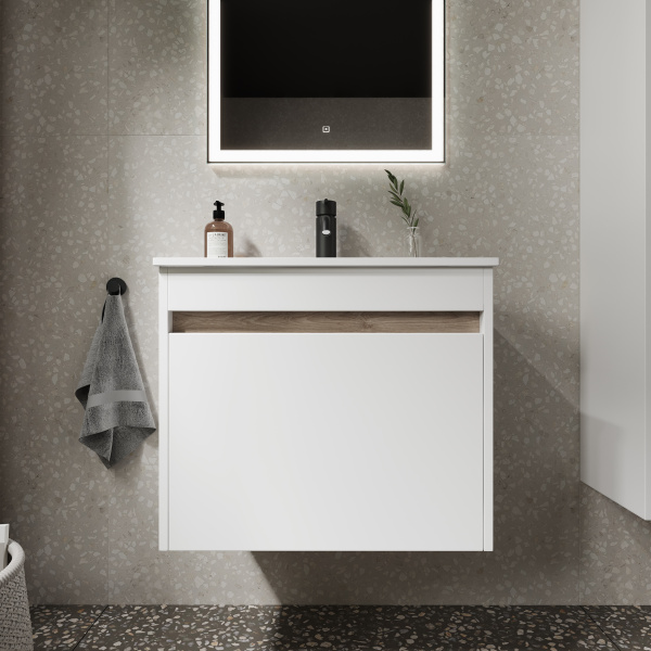 Тумба под раковину Sancos  Smart SM60W белый глянец