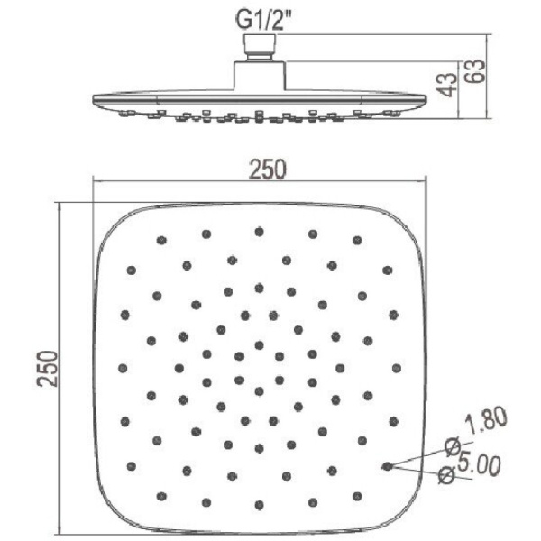 Верхний душ Ravak 983.10 X07P347