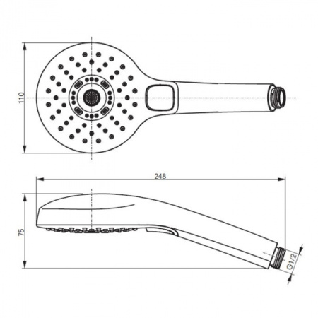 Ручной душ TOTO Showers TBW01011E1A