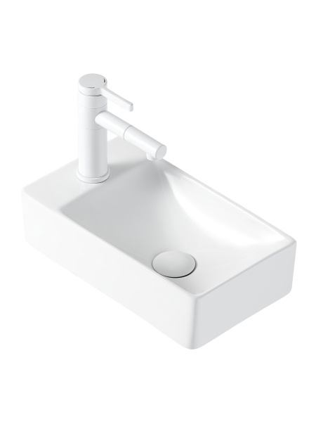 Раковина подвесная (37,5х21,5) Agger ASH131375R белый глянец