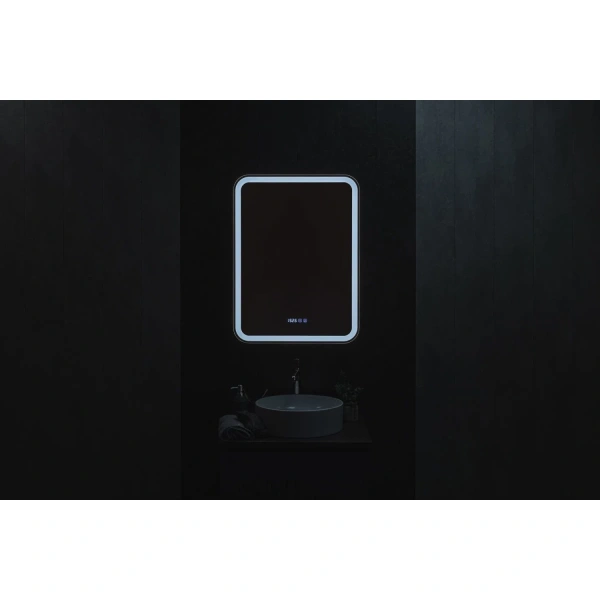 Зеркало-шкаф с подсветкой Art&Max PLATINO AM-Pla-600-800-1D-R-DS-FC-H-T-Grey