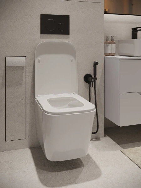 Клавиша смыва Agger APB0144, механическая, черный матовый