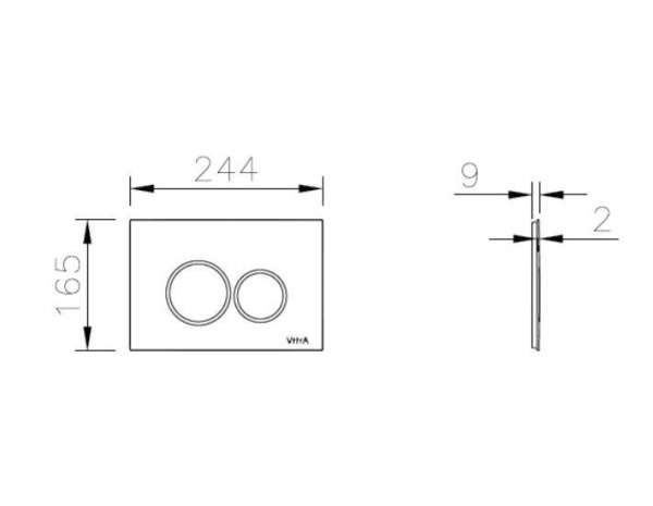 Клавиша смыва Vitra Origin 740-2450