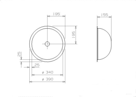Умывальник Reginox Caribbean (Ø 390) R** RX22275