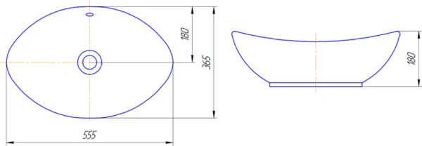 Раковина 56 Misty Kirovit Гамма 560 4620008198989