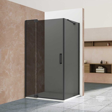 Душевой уголок Vincea  Extra VSR-1E901090CGB,  (90х90) черный, стекло тонированное