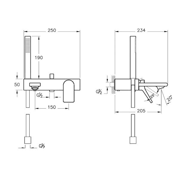 Смеситель для ванны Vitra Memoria A42334
