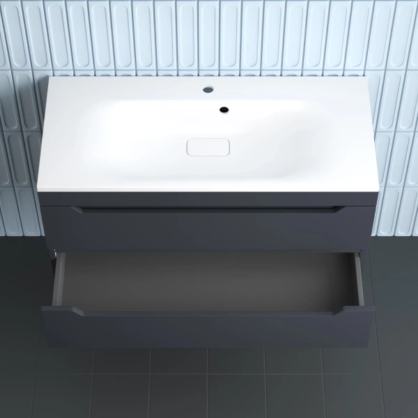 Тумба подвесная без раковины 100 см Style Line Остин ЛС-00002408 графит матовый