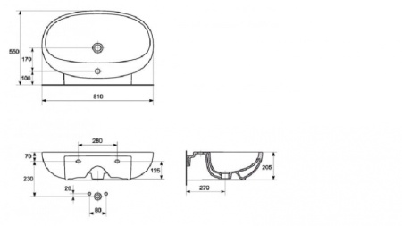 Раковина Cersanit KIOTO O-UM-KIO80/1