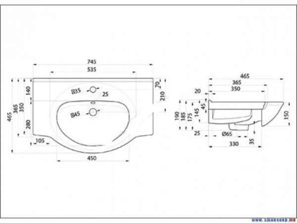 Раковина Della Mia Т107501111