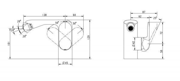 Смеситель для биде BelBagno Ferrano FER-BD-CRM