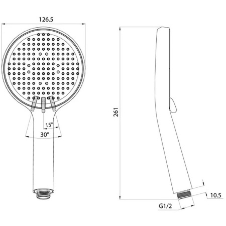 Ручной душ Milardo Ideal Spa 3F ILS3FCRM18