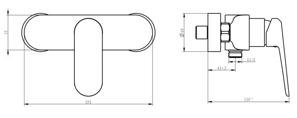 Смеситель для душа Savol SK-H6402 Смеситель для душа Savol SK-H6402