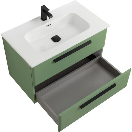 Тумба под раковину Cezares ECO-CER-N-800-2C-SO-PS-P Фисташковый Софт без ручек