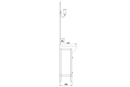 Зеркало (61х90)  ASB-Woodline Салерно 65 9690 (белый)