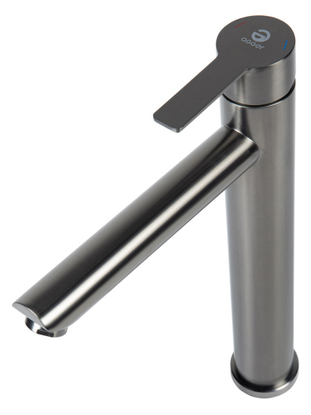 Смеситель для накладной раковины однорычажный высокий оружейная сталь Agger Easy A3112155 матовая