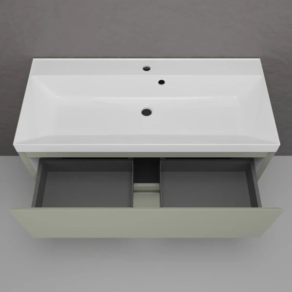 Тумба напольная без раковины 100 см Style Line Манхэттен ЛС-00002370 оливковый матовый