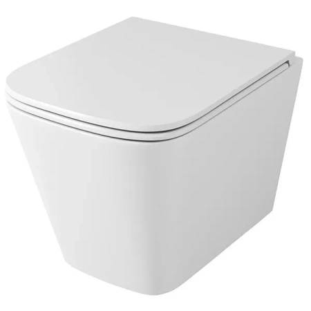 Унитаз подвесной безободковый OWL Vatter Ruta-H mini с сиденьем DP микролифт (Slim) OWLT190403S