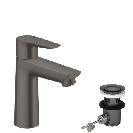 Смеситель для раковины с донным клапаном Hansgrohe Talis E 71710340 шлифованный черный хром