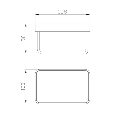 Держатель для туалетной бумаги с полкой WONZON & WOGHAND ROMA, бронза WW-7236