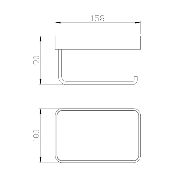 Держатель для туалетной бумаги с полкой WONZON & WOGHAND ROMA, бронза WW-7236