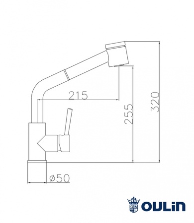 Смеситель для кухни Oulin OL-8076